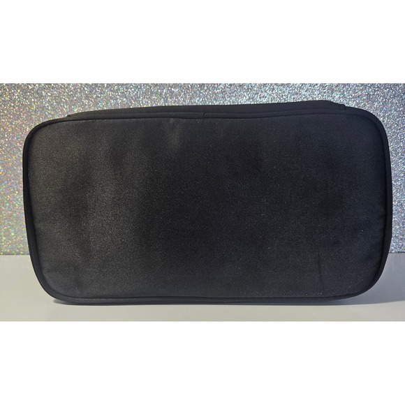 Victoria's Secret Black VS Logo Pink Makeup Cosmetic Toiletry Vanity Bag NWOT - Picture 3 of 4